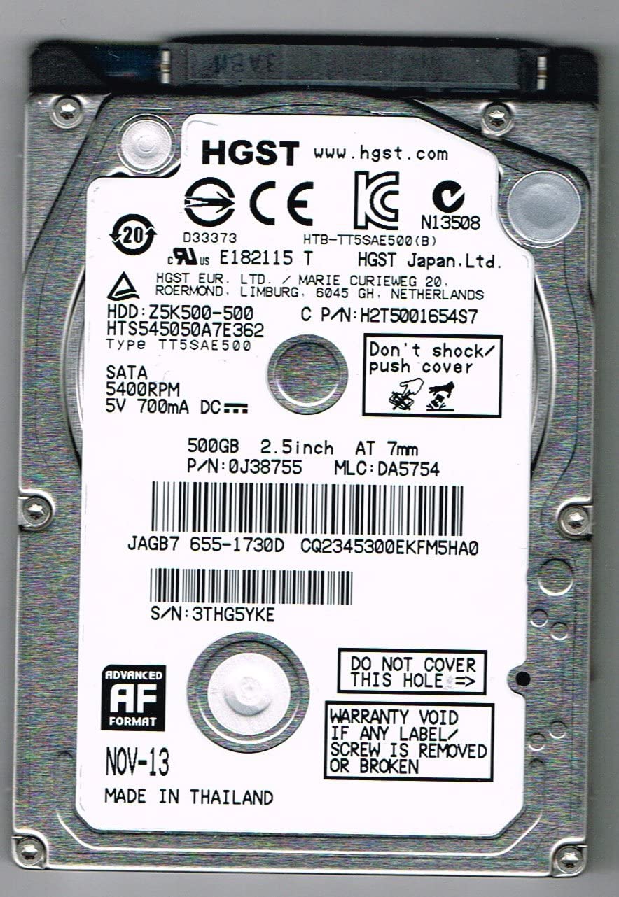 Hitachi Travelstar 2.5 Inch 500 GB 7200 RPM SATA II 16 MB Cache Internal Hard Drive 0S02858